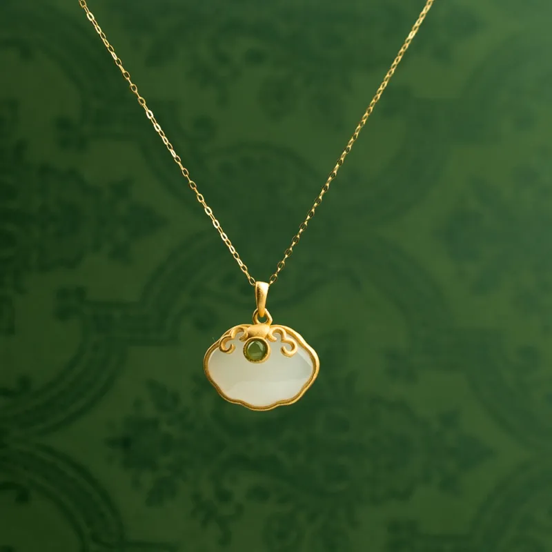 UJAT Pendants White Jade Unisex-1