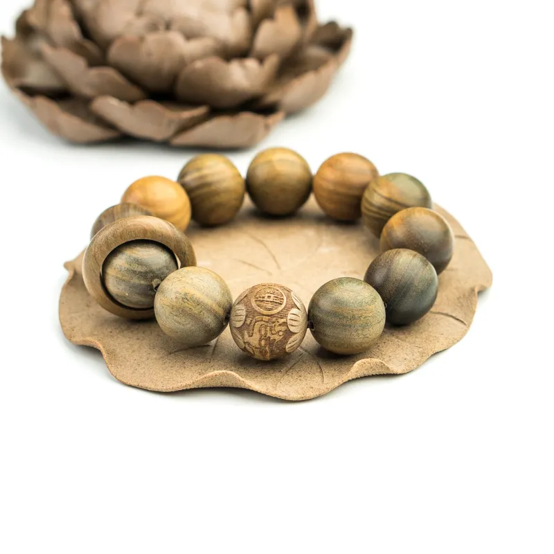 UJAT Green Sandalwood Bracelets Unisex-1