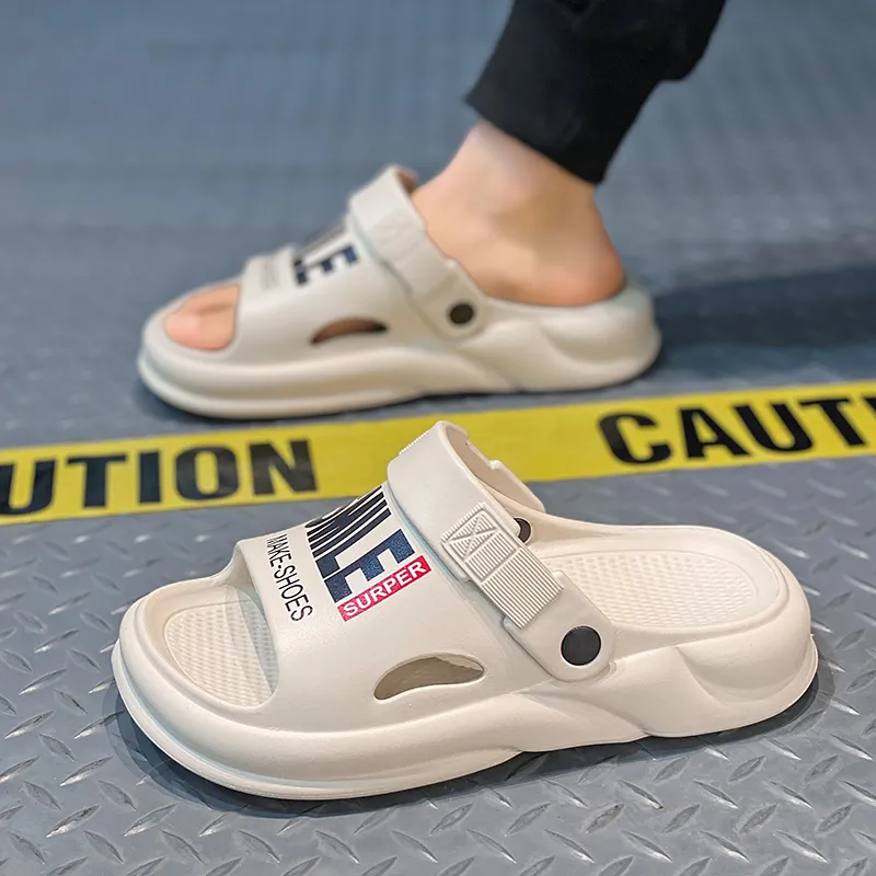 YUZHAOLIN Beach Sandals Unisex Khaki/Black-4
