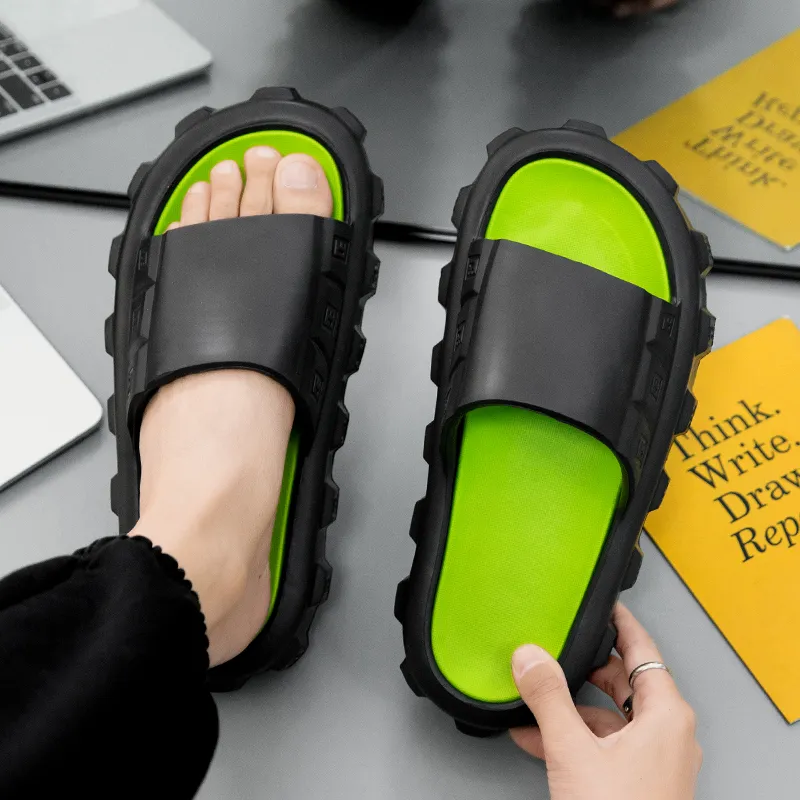 YUZHAOLIN EVA Slip Resistant Abrasion Resistant Slide Slippers Men's-4
