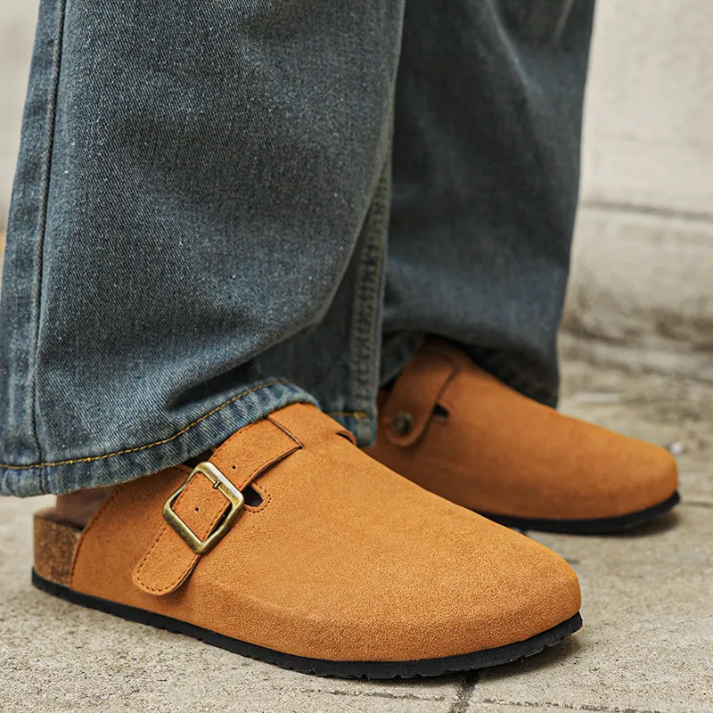 YUZHAOLIN Abrasion Resistant Slip Resistant Closed Toe Slippers Men's-5