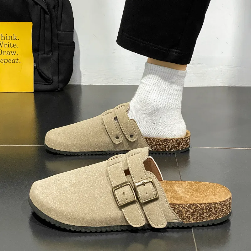 YUZHAOLIN Rubber Sole Odor Resistant Abrasion Resistant Slip Resistant Closed Toe Slippers Unisex-4