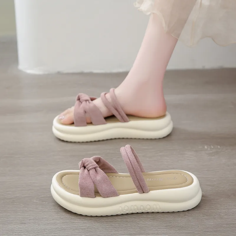 YUZHAOLIN Rubber Sole Slip Resistant Abrasion Resistant Slide Slippers Women's-5