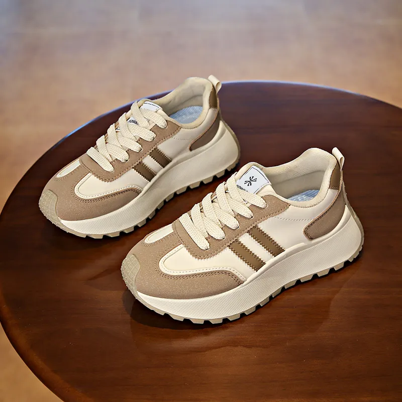 YUZHAOLIN Anti-Slip And Wear-Resistant Height Increasing Low-Top Chunky Sneakers Women's-1