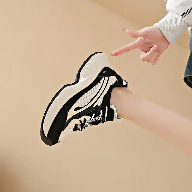 YUZHAOLIN Anti Slip And Wear Resistant Height Increasing Low Top Chunky Sneakers Women's-7