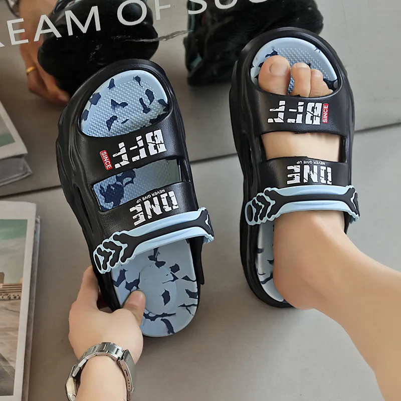 YUZHAOLIN Beach Sandals Unisex Gray Black/Black/Khaki/Black Blue/Fruit Green/White-24