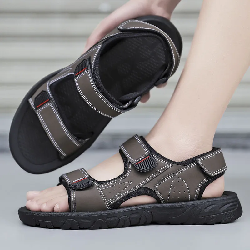 YUZHAOLIN Beach Sandals Men Black/Brown-5
