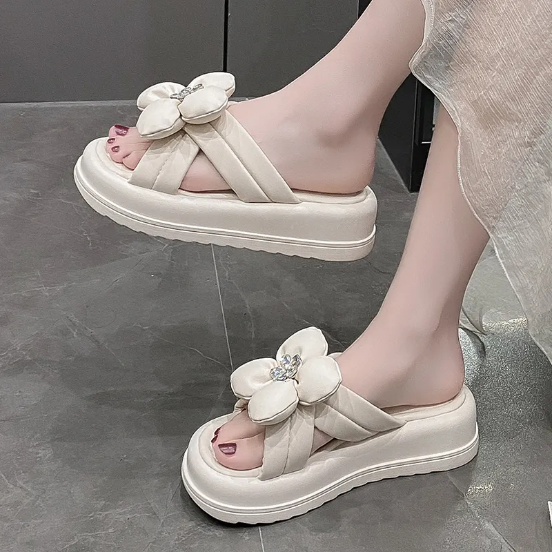 YUZHAOLIN Rubber Sole Slip Resistant Abrasion Resistant Cushioning Slide Slippers Women's Box-7