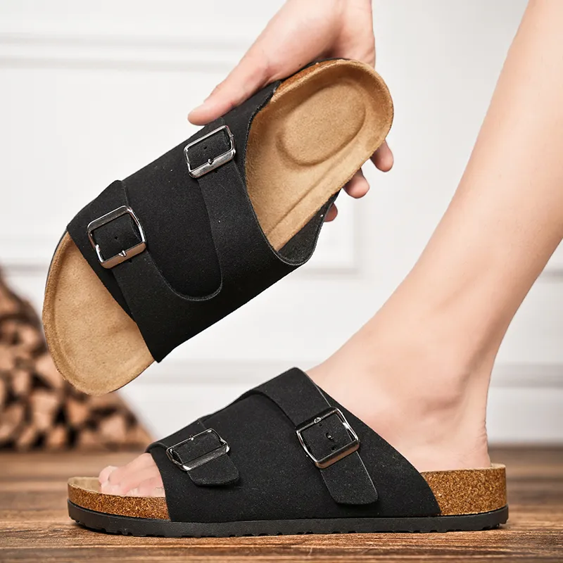 YUZHAOLIN EVA Rubber Sole Slip Resistant Abrasion Resistant Slide Slippers Unisex-12