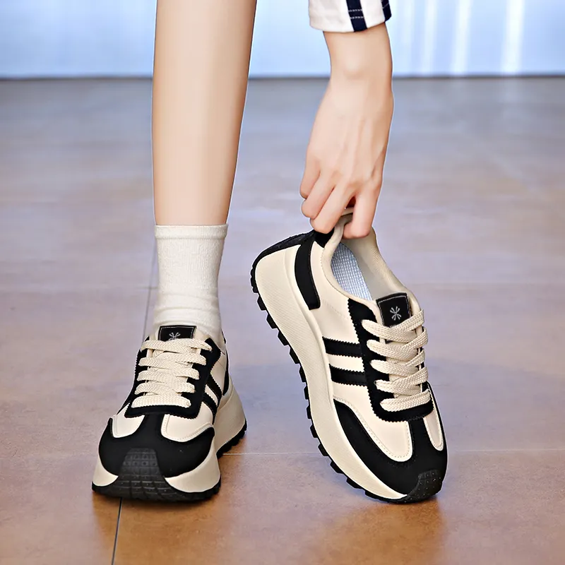 YUZHAOLIN Anti-Slip And Wear-Resistant Height Increasing Low-Top Chunky Sneakers Women's-8