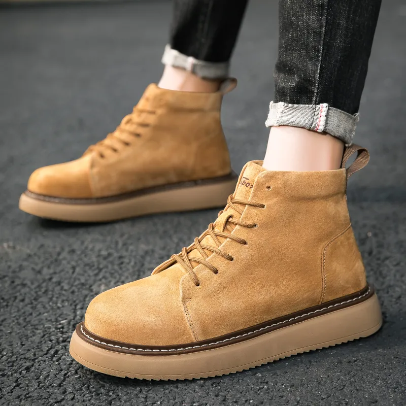YUZHAOLIN Ankle Boots Men's Brown-2