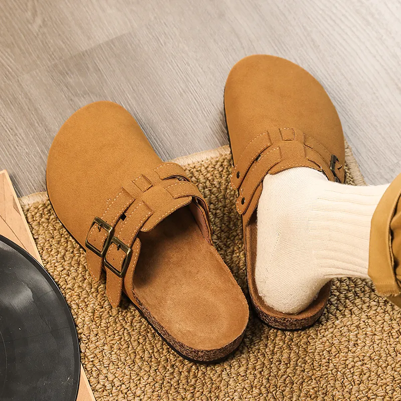 YUZHAOLIN Rubber Sole Odor Resistant Abrasion Resistant Slip Resistant Closed Toe Slippers Unisex-7