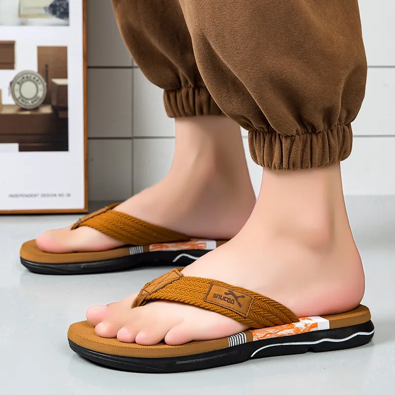 YUZHAOLIN Rubber Sole Odor Resistant Abrasion Resistant Slip Resistant Flip Flops Men's-6