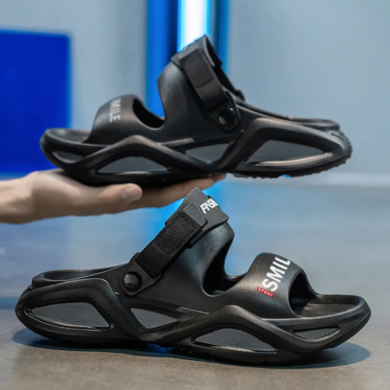 YUZHAOLIN Beach Sandals Men Black Gray/Mint Green-6