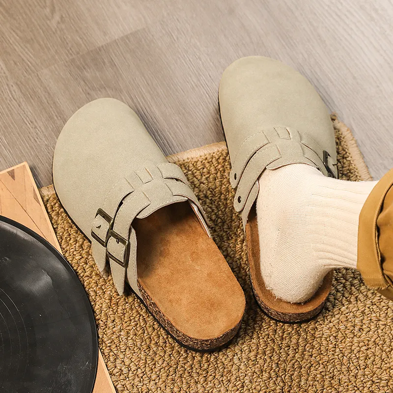 YUZHAOLIN Rubber Sole Odor Resistant Abrasion Resistant Slip Resistant Closed Toe Slippers Unisex-2