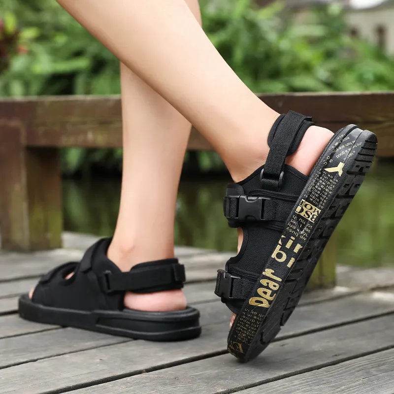 YUZHAOLIN Beach Sandals Unisex Black Gold/Black White/Camouflage-12