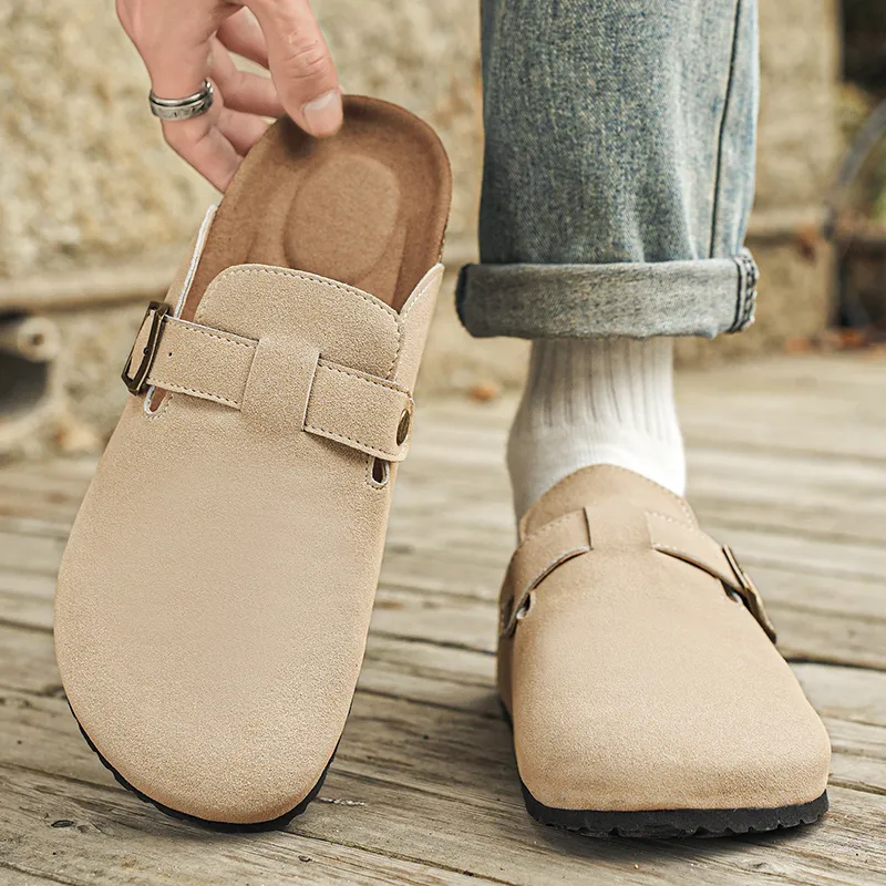 YUZHAOLIN Abrasion Resistant Slip Resistant Closed Toe Slippers Men's-2