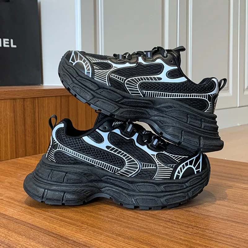 YUZHAOLIN Anti-Slip And Wear-Resistant Height Increasing Low-Top Chunky Sneakers Women's-14