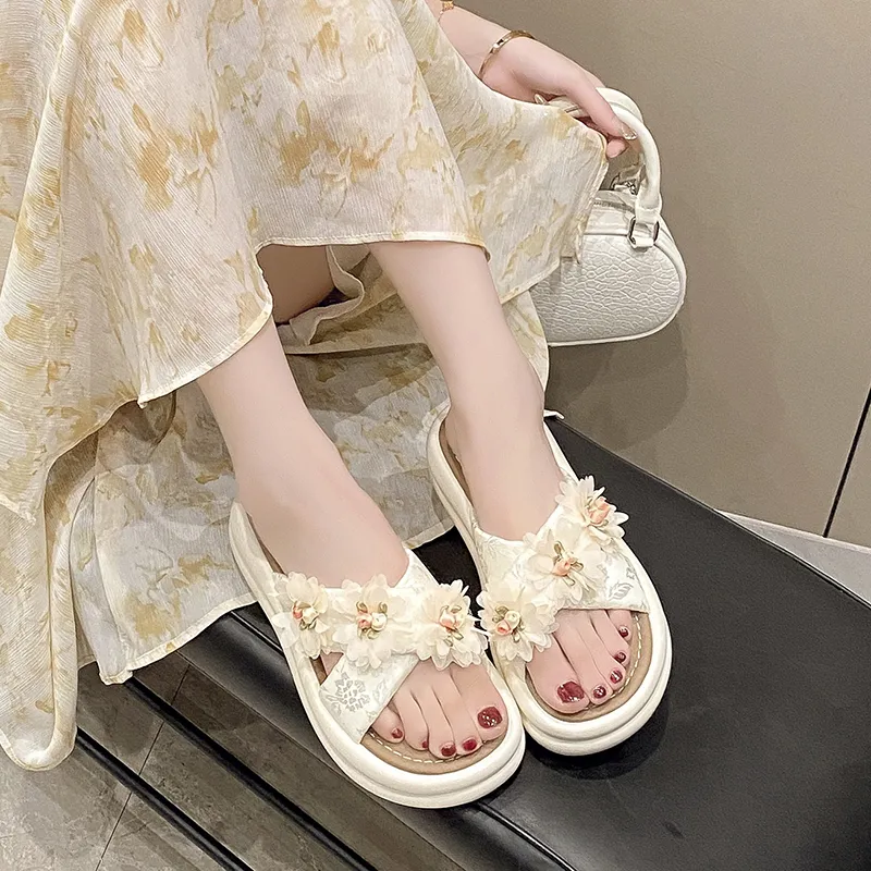YUZHAOLIN Rubber Sole Slip Resistant Abrasion Resistant Slide Slippers Women's-3