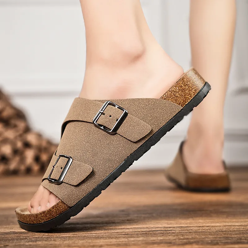 YUZHAOLIN EVA Rubber Sole Slip Resistant Abrasion Resistant Slide Slippers Unisex-3