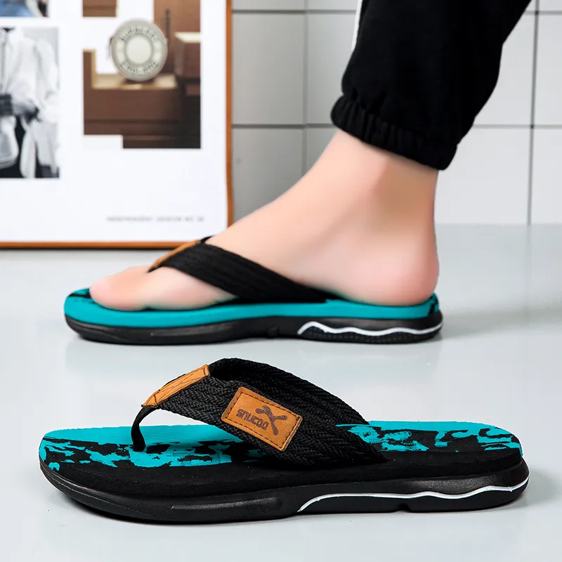 YUZHAOLIN Rubber Sole Abrasion Resistant Slip Resistant Flip Flops Men's-11