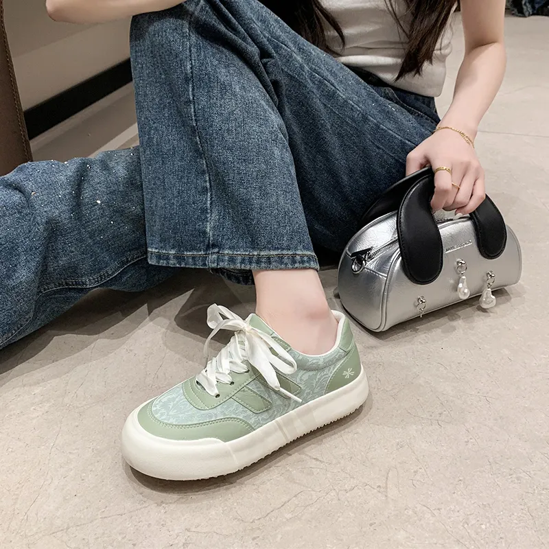 YUZHAOLIN Anti Slip And Wear Resistant Height Increasing Low Top Skateboard Shoes Women's-8