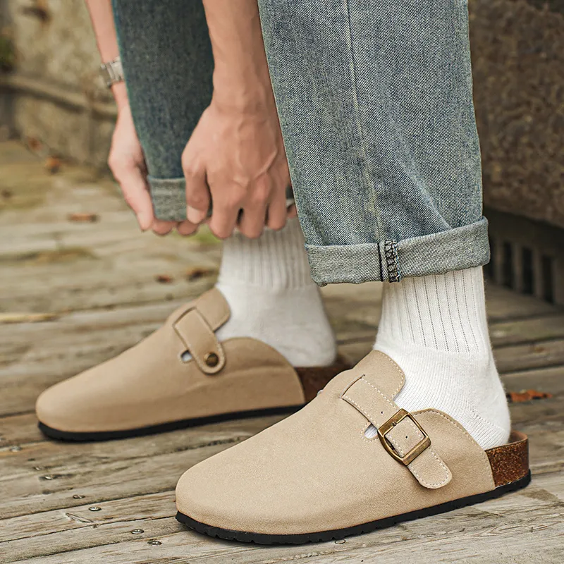 YUZHAOLIN Abrasion Resistant Slip Resistant Closed Toe Slippers Men's-1
