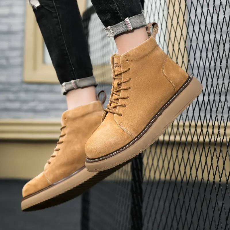 YUZHAOLIN Ankle Boots Men's Brown-5