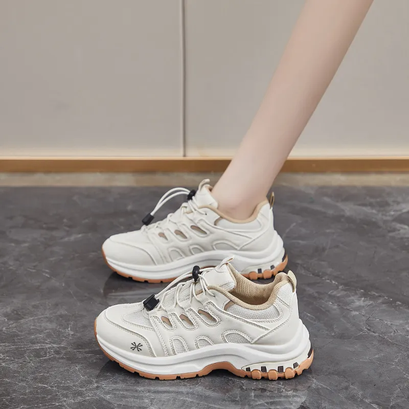 YUZHAOLIN Anti Slip Wear Resistant Low Top Chunky Sneakers Women's-2