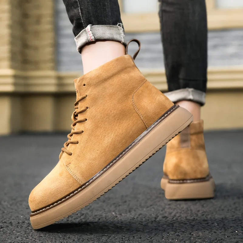 YUZHAOLIN Ankle Boots Men's Brown-3