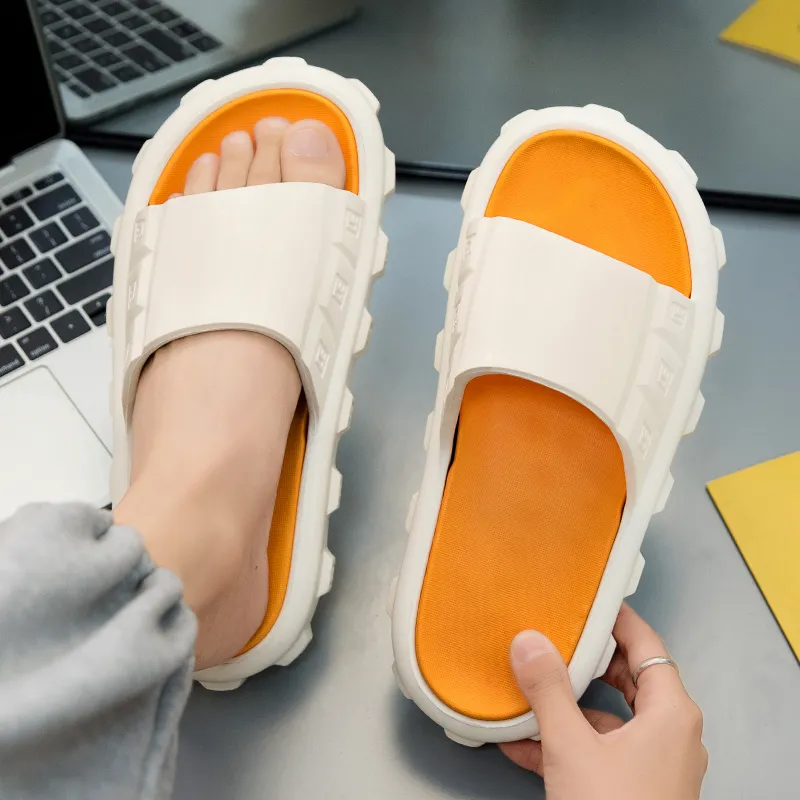 YUZHAOLIN EVA Slip Resistant Abrasion Resistant Slide Slippers Men's-1