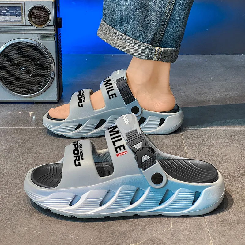 YUZHAOLIN Beach Sandals Men Volcanic Gray/Mint Green/Maillard-6