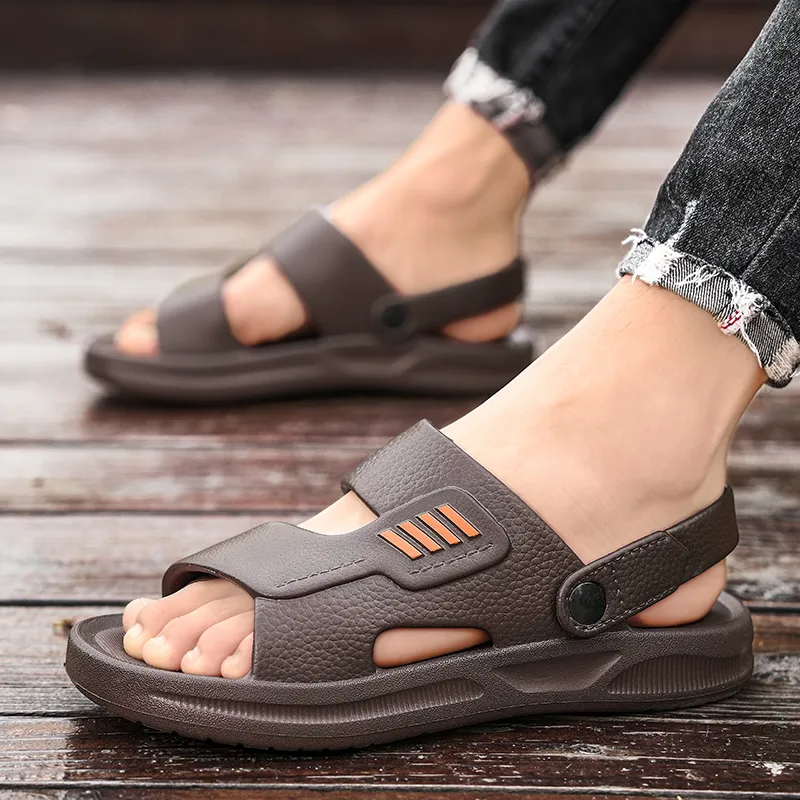 YUZHAOLIN Beach Sandals Men Black/Brown-3