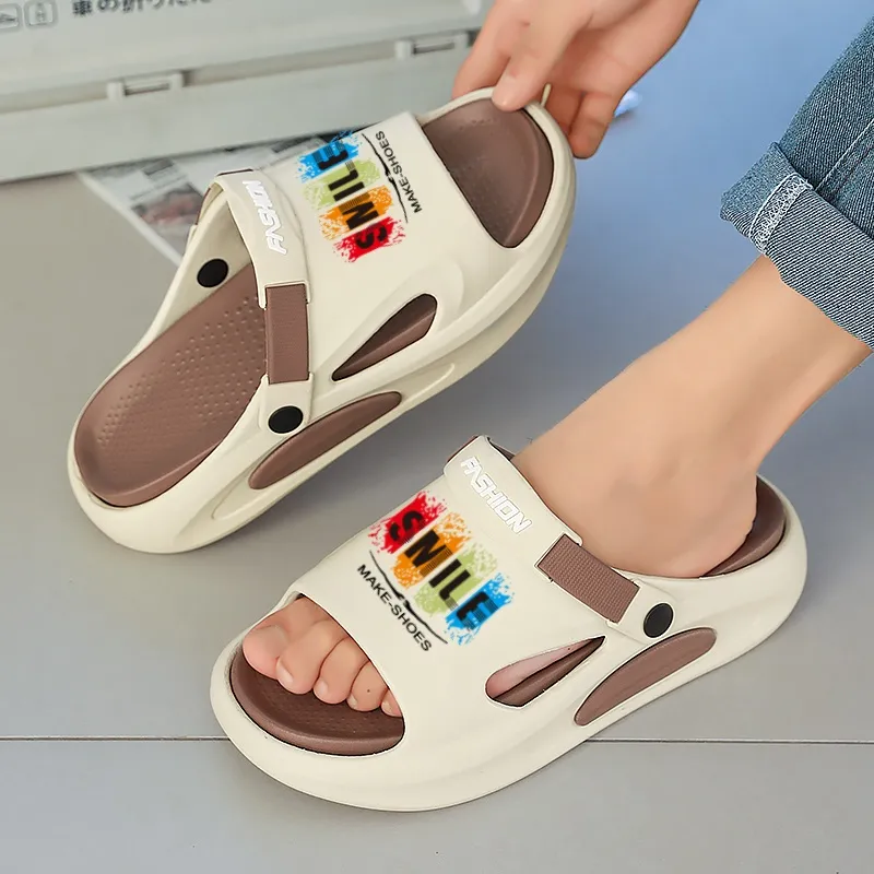 YUZHAOLIN Beach Sandals Men White Green/Beige Brown/Black White-7