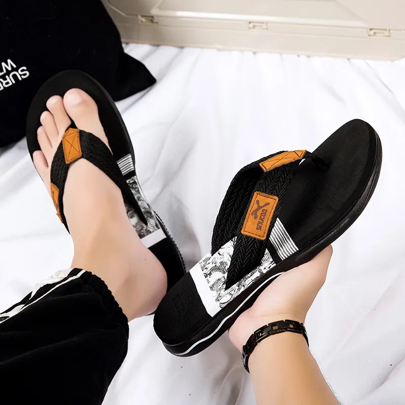 YUZHAOLIN Rubber Sole Odor Resistant Abrasion Resistant Slip Resistant Flip Flops Men's-4