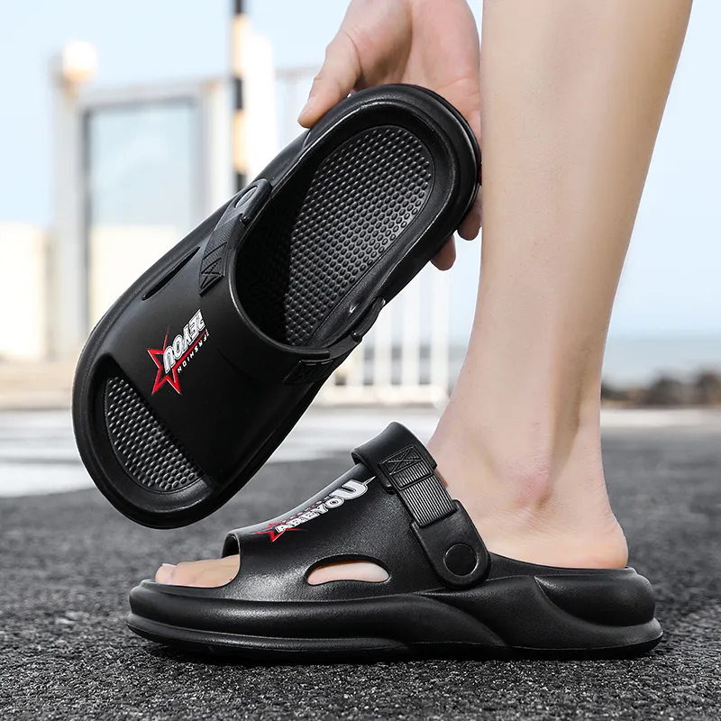YUZHAOLIN Beach Sandals Unisex Khaki/Black-9