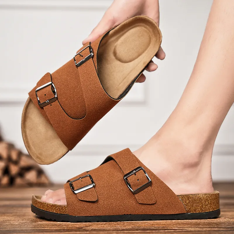 YUZHAOLIN EVA Rubber Sole Slip Resistant Abrasion Resistant Slide Slippers Unisex-7