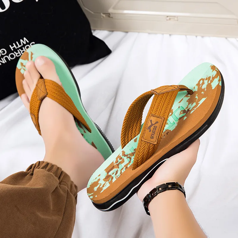 YUZHAOLIN Rubber Sole Abrasion Resistant Slip Resistant Flip Flops Men's-9