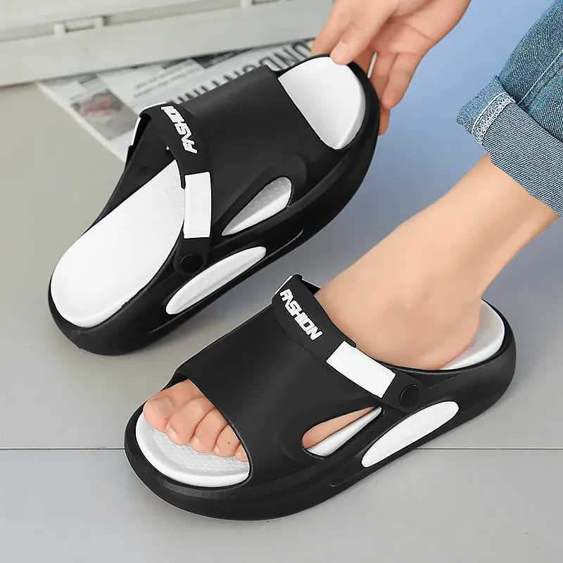 YUZHAOLIN Beach Sandals Men White Green/Black White/Beige Brown-12