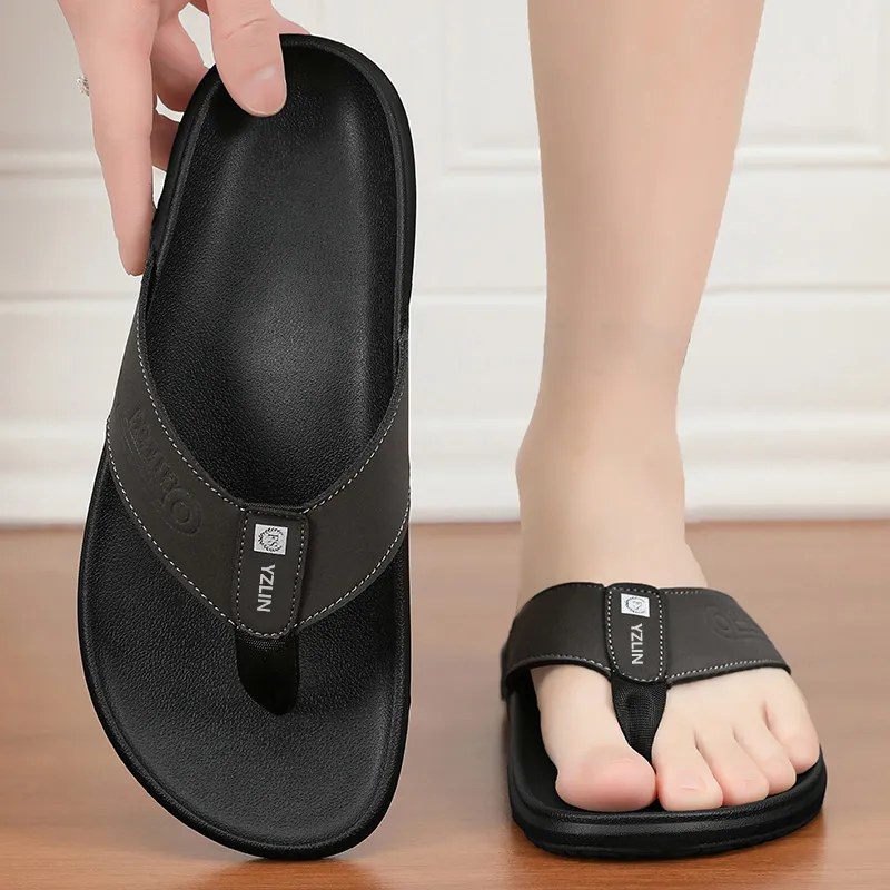 YUZHAOLIN Abrasion Resistant Slip Resistant Flip Flops Men's-1