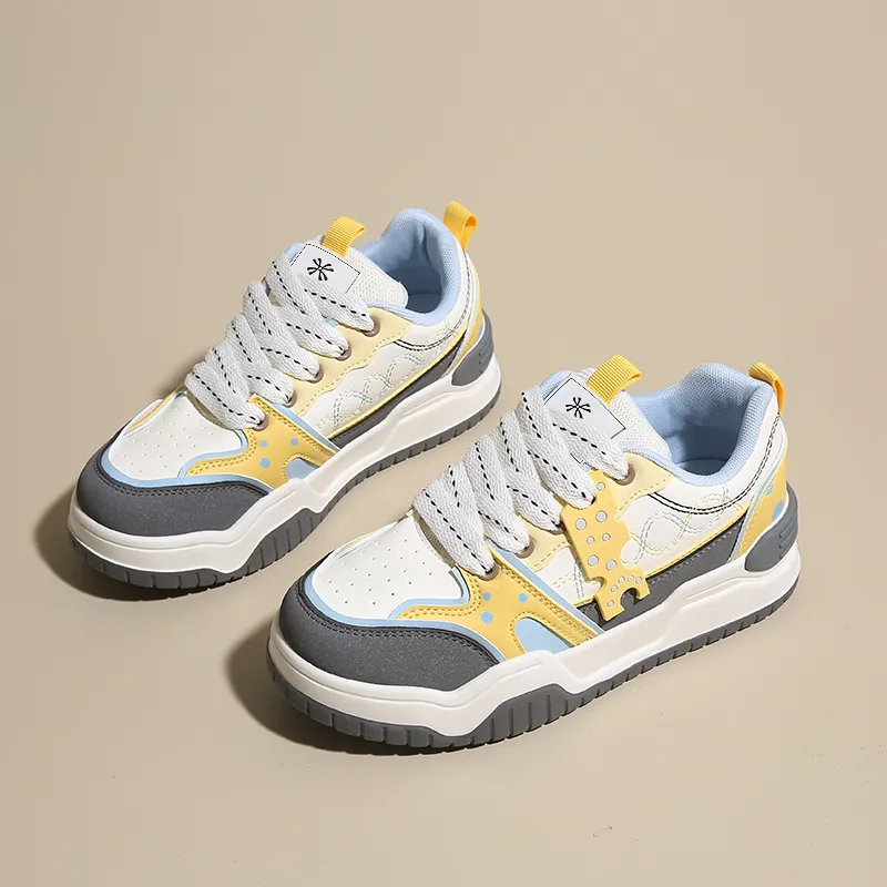 YUZHAOLIN Anti Slip And Wear Resistant Height Increasing Low Top Skateboard Shoes Women's-15