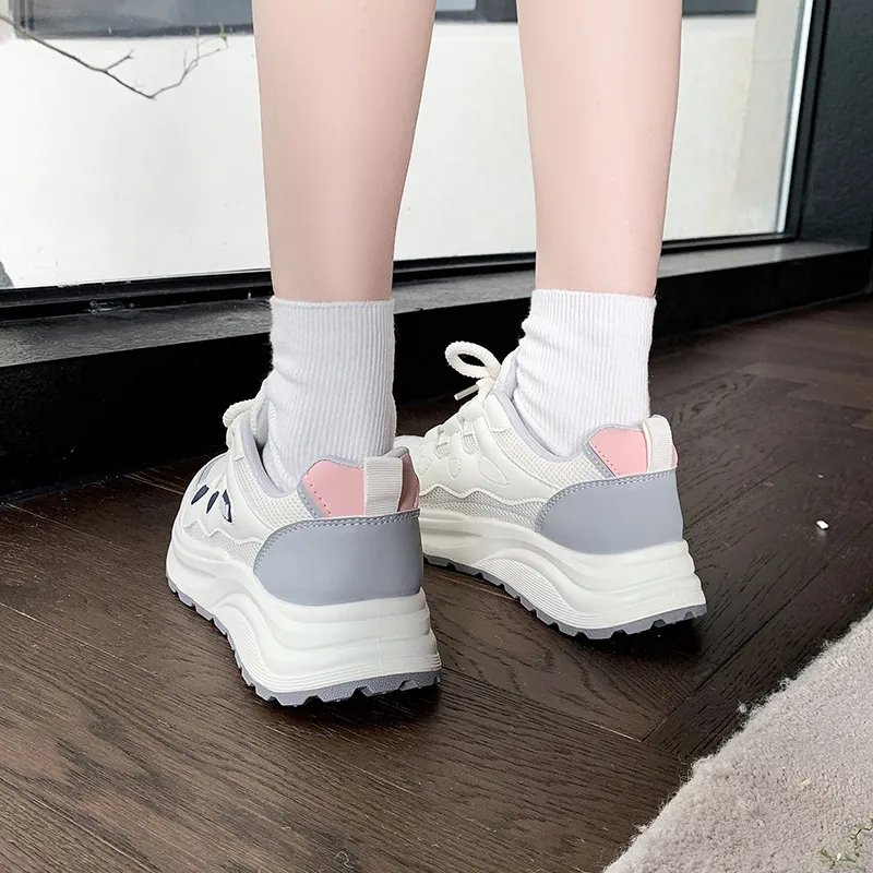 YUZHAOLIN Anti Slip Wear Resistant Low Top Chunky Sneakers Women's-1