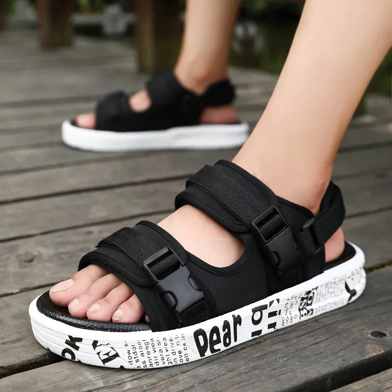 YUZHAOLIN Beach Sandals Unisex Black Gold/Black White/Camouflage-4