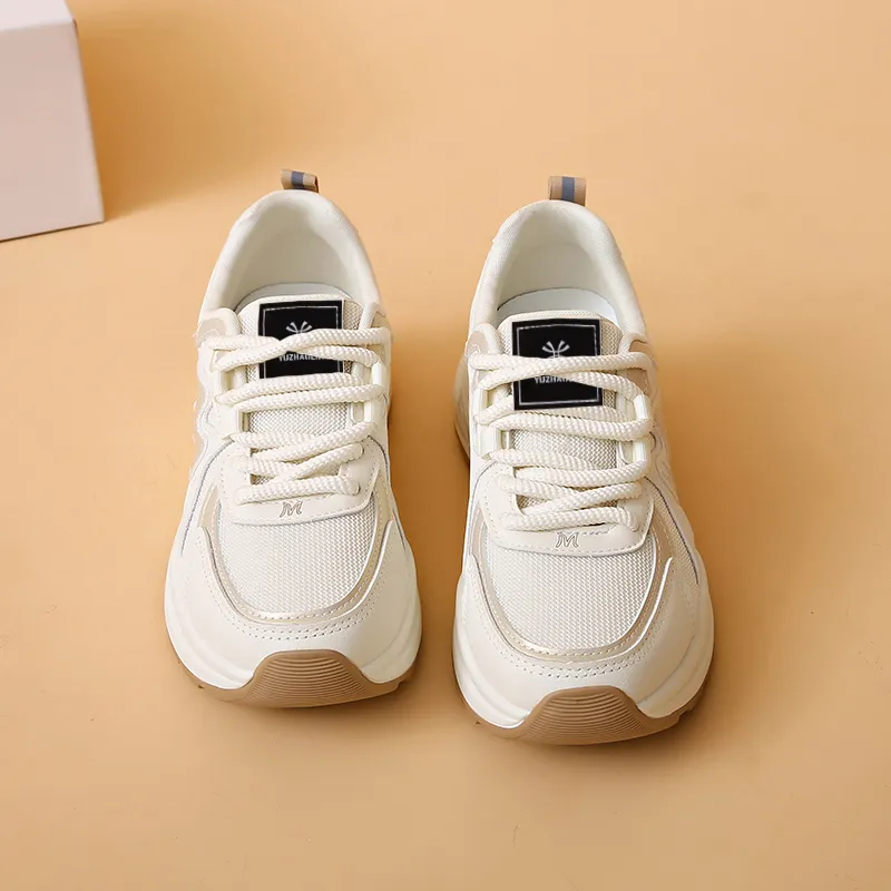 YUZHAOLIN Anti-Slip And Wear-Resistant Height Increasing Low-Top Chunky Sneakers Women's-8