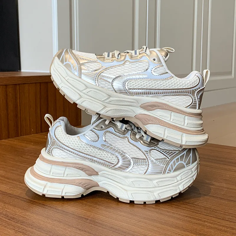 YUZHAOLIN Anti-Slip And Wear-Resistant Height Increasing Low-Top Chunky Sneakers Women's-10