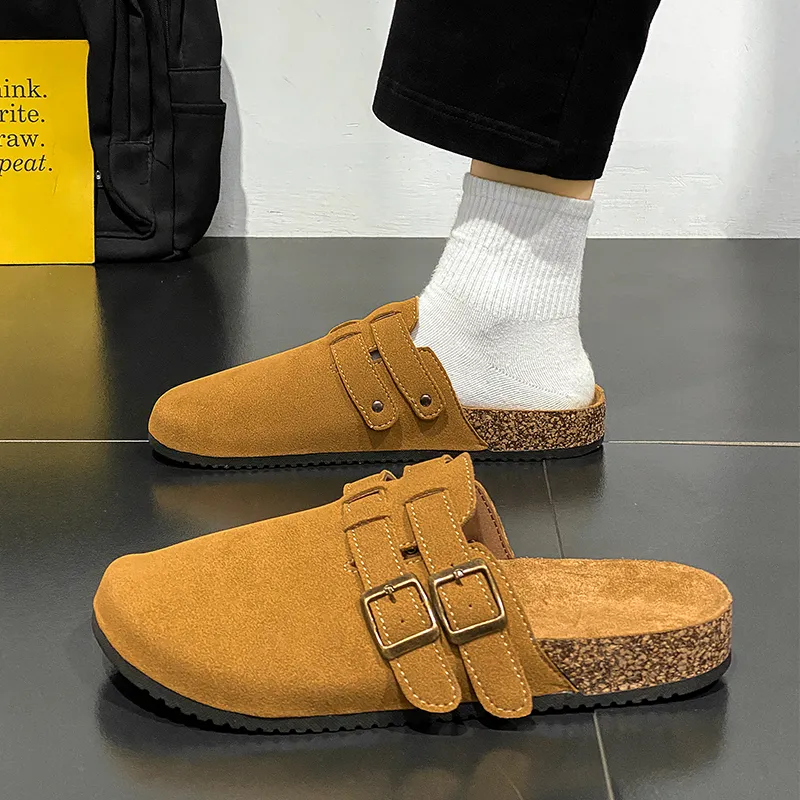 YUZHAOLIN Rubber Sole Odor Resistant Abrasion Resistant Slip Resistant Closed Toe Slippers Unisex-9