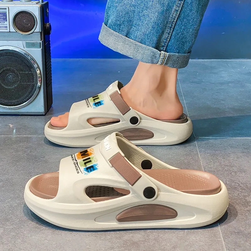 YUZHAOLIN Beach Sandals Men White Green/Beige Brown/Black White-9