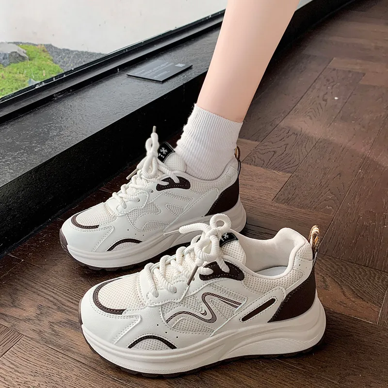 YUZHAOLIN Slip Resistant Low Top Chunky Sneakers Women's-1
