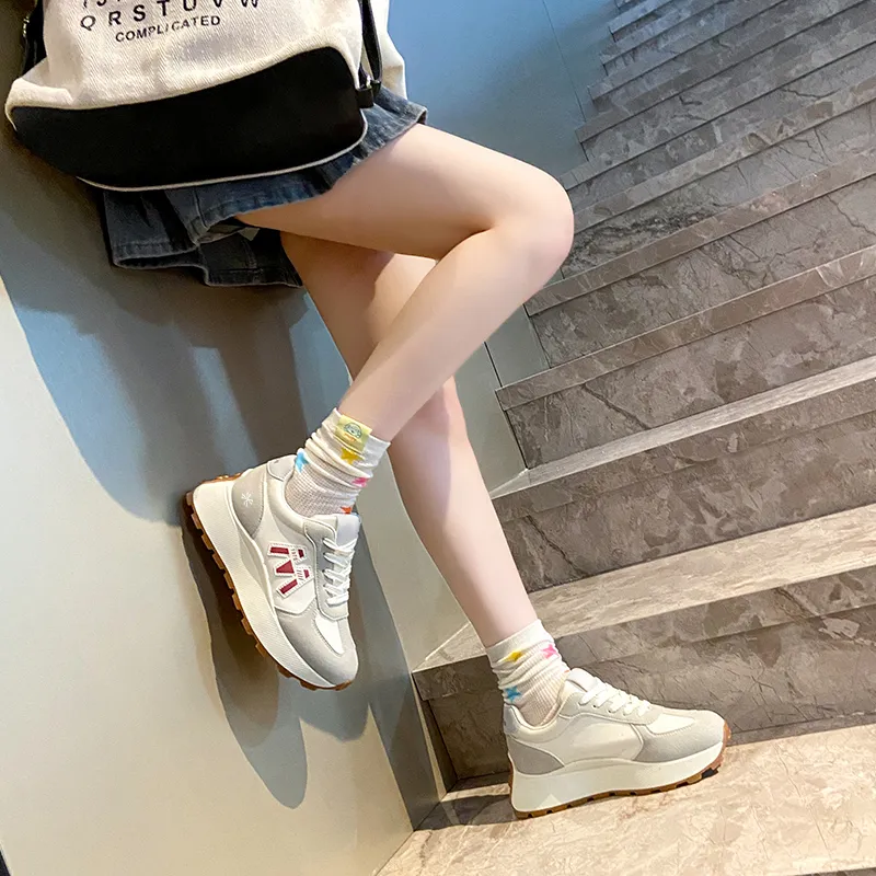 YUZHAOLIN Anti Slip And Wear Resistant Height Increasing Low Top Casual Shoes Women's-5