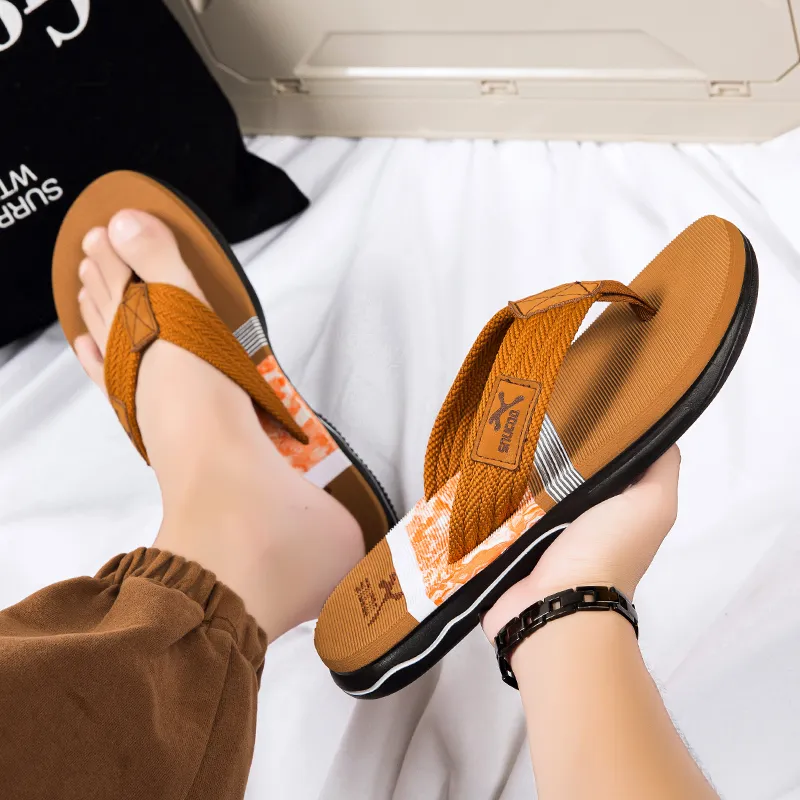 YUZHAOLIN Rubber Sole Odor Resistant Abrasion Resistant Slip Resistant Flip Flops Men's-9